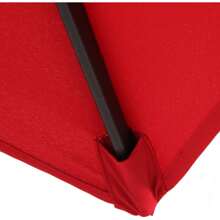 Juego de comedor para patio de 6 piezas de acero Mainstays Albany Lane con sombrilla, rojo - Rojo - Ver 6