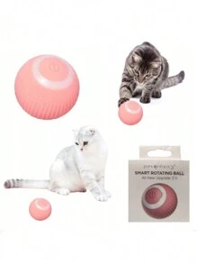 1粉色，猫/狗爱好者礼物和狗/猫妈妈爱宠用品猫/狗爱好者礼物和狗/猫妈妈爱宠重力电动充电猫爱好者和猫妈妈爱玩具球自娱自乐神器 - 粉色 - 查看 1