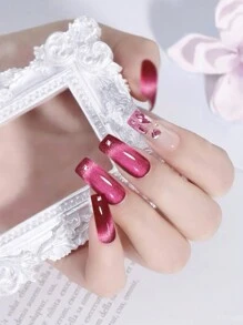 9 Color Options, 12ML Per Bottle, Golden Autumn And Winter Christmas, Aurora, Rainbow Mermaid, Ji Magic Box, Wide Cat's Eye, Cat's Eye Nail Polish Glue, 2025 New Porcelain Gold Popping Nail Polish, Crystal Porcelain White Glass Beads, Cat's Eye Nail Art, Suitable For All Women, Shopping, Dating, Commuting, Home DIY Nail Salon, With LDE Light, Ultraviolet Primer, Cover Glue, Use