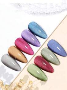 9 Color Options, 12ML Per Bottle, Golden Autumn And Winter Christmas, Aurora, Rainbow Mermaid, Ji Magic Box, Wide Cat's Eye, Cat's Eye Nail Polish Glue, 2025 New Porcelain Gold Popping Nail Polish, Crystal Porcelain White Glass Beads, Cat's Eye Nail Art, Suitable For All Women, Shopping, Dating, Commuting, Home DIY Nail Salon, With LDE Light, Ultraviolet Primer, Cover Glue, Use