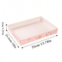 5pcs Disposable Cat Litter Box Foldable Paper Kitty Tray Small Lightweight Cardboard Box Water Proof For Indoor Low Entry Easy Disposal Non Clumping Nice Absorption Portable - Baby Pink - View 9