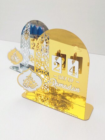 1pc Rama Countdown Calendar, Acrylic Material With Base, Replaceable Numbers,Rama Mubarak Rama Holiday Home Decor For Room Birthday