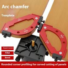 1 Set Bohans Woodworking Inner & Outer Angle RT Template, Wardrobe Corner Radius Template, Arc Shape Trimming & Positioning Tool