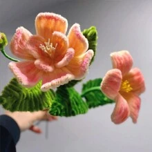 373pcs DIY Craft Kit For Making Bougainvillea Flowers, Fabric Floral Craft Set, With Video Tutorial, Hibiscus Flowers Rose Pipe Cleaners Flower Set For Valentine's, Mother'S Day & Easter Gifts