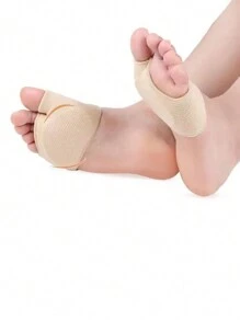 1 par de almohadillas metatarsianas color beige, set de almohadillas acolchadas para el antepié - Alivio del dolor de pies, compresión del antepié, tela transpirable, apto para zapatos de tacón alto y zapatos formales de mujer - Alivia la presión, reduce la fricción, mejora la comodidad - Beis - Ver 4