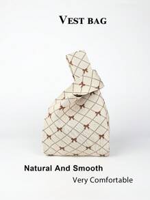 1pc 2025 New Lightweight Breathable Foldable Tote Bag, Women Casual Handbag For Phone, Umbrella, Cosmetic, Book, IPad, Gift, Daily, Holiday, School, Commuting, Shopping, Camping - Multicolor - View 6