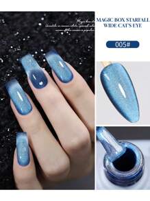 9 Color Options, 12ML Per Bottle, Golden Autumn And Winter Christmas, Aurora, Rainbow Mermaid, Ji Magic Box, Wide Cat's Eye, Cat's Eye Nail Polish Glue, 2025 New Porcelain Gold Popping Nail Polish, Crystal Porcelain White Glass Beads, Cat's Eye Nail Art, Suitable For All Women, Shopping, Dating, Commuting, Home DIY Nail Salon, With LDE Light, Ultraviolet Primer, Cover Glue, Use