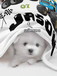 1 件定制数码印花法兰绒毯子，卡车宝贝（节日毯子、礼品毯子、柔软蓬松的多用途户外海滩露营客厅沙发宠物办公室毯子、法兰绒装饰节日毯子、舒适、温暖、柔软、定制、独特、个性化的理想礼物，适合他、她、男朋友）