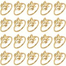 10pcs Gold Napkin Rings - Zinc Alloy, Resistant To Bending And Temperature, Cold-Resistant, Smooth Edges, Easy To Clean, Reusable, Suitable For Weddings, Parties, Holidays, Dining Table Decor And Special Events - Gold - View 3