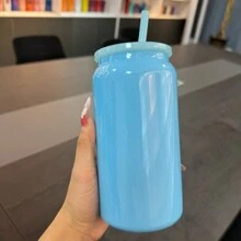 1 chiếc cốc thép không gỉ 16oz mới, cốc đựng ống hút màu, thích hợp cho văn phòng, gia đình, xe hơi, sử dụng ngoài trời, bình đựng nước di động - Nhiều màu - Xem 5