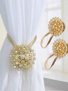 1/2 Stücke magnetische Kristall Blumen Fenstervorhang Clip Haken, federgespannte dekorative Vorhanghalter, ohne Bohren