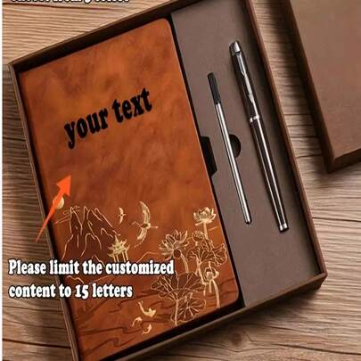1pc Customized Stationery Teacher's Day Gift Set, Business Notebook, High-End Gift, Chinese Style Stationery Supplies