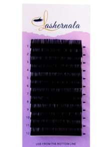 Set di extension ciglia individuali in seta e cashmere morbide e naturali con arricciatura a C, 12 file, in nero opaco, lunghezza 8-15mm, ideali per artiste del trucco e saloni di bellezza - C - Visualizzare 2