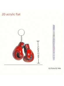 1 pieza Llavero de guante de boxeo de acrílico de moda, colgante creativo para mochila