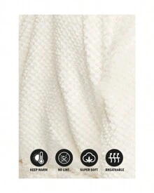 Bebe TAHARI Womens Honeycomb Plush Robe, Womens Robes Knee Length, Womens Bathrobe, Short Robes For Women - Ivory - View 3