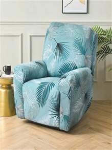 1pc Floral Pattern Massage Chair Cover, Thick Print Recliner Sofa Cover, Elastic 4-Piece Full Cover Massage Chair Slipcover, Suitable For All Seasons