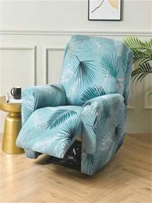 1pc Floral Pattern Massage Chair Cover, Thick Print Recliner Sofa Cover, Elastic 4-Piece Full Cover Massage Chair Slipcover, Suitable For All Seasons