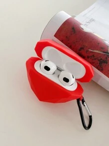 1pc Red Silicone Thickened Anti-Drop Earphone Case Compatible With Airpods 1/2/3/4, Protective Cover Soft Case Compatible With Airpods Pro/Pro 2nd