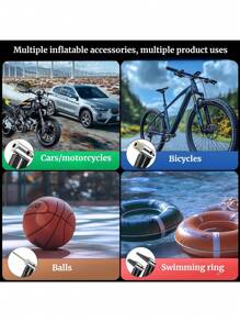 SUITU Compresor de aire portátil, 150PSI 4+N Múltiples modos de inflado, Múltiples métodos de suministro de energía, Inflado rápido Parada automática, Mini volumen con manómetro digital y iluminación LED, Inflador de neumáticos/Bomba de aire eléctrica/Bomba de neumáticos. Adecuado para automóviles, bicicletas, motocicletas, balones, regalos de vacaciones (Tenga en cuenta que el modelo del encendedor de cigarrillos solo se conecta al encendedor de cigarrillos del automóvil para su uso)