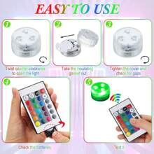 Battery Powered Mini Led Lights With Remote Control, 16 Colors And 4 Color Changing Modes Small Led Lights, Mini Led Lights For Wedding, Party, Table, Home Decor, Crafts, Christmas Decoration, Birthday Decoration, Halloween Lantern Decor
