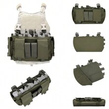SINAIRSOFT Tactical Magazine Pouch,Mag Pouch,Tactical Vest Chest Rig Bag,MF Style Gen IV Compatible Placards For Magazines