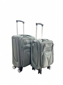 One Is 18 Inch Suitcase And The Other Is 20 Inch Suitcase,With 4 360° Spinner Wheels For Travel Items - Grey - View 4
