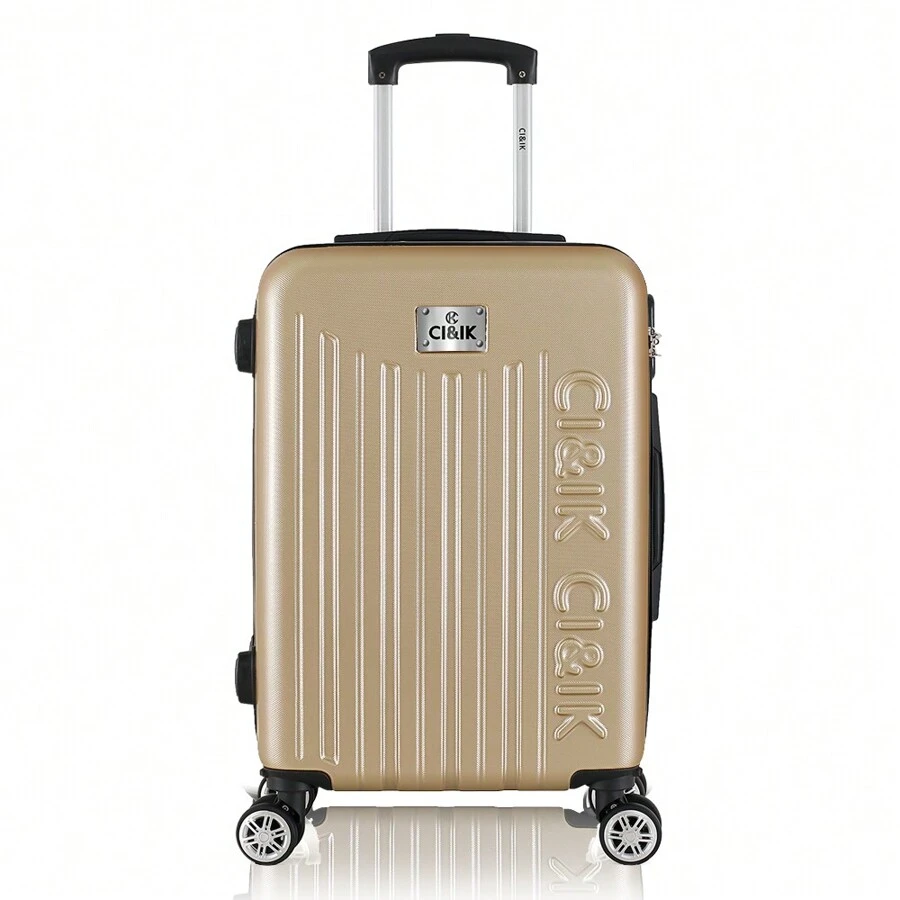 20 Inch Hardside Carry On Luggage, 4 Wheel Carry On Suitcase With Built In Lock, Variety Of Colors - Gold - View 1