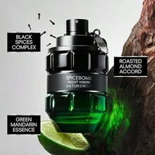 Spicebomb Nightvision Eau De Toilette - Warm, Spicy & Fresh - Cologne For Men- 90ml / 3.04 Fl.Oz - 薄荷綠 - 查看 3