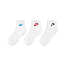 1 Pair Nike Two-Tone Logo Athletic Crew Socks, Unisex Men & Women, White - White - View 2