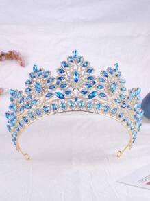 1件时尚新款玻璃水钻锌合金新娘头饰，适合女性婚礼、节日、生日和派对佩戴，亦可作为情人节配饰。 - 合金半冠 - 查看 23