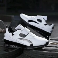 Zapatos de powerlifting (levantamiento de potencia) para sentadillas para hombres, zapatos de competición de levantamiento de pesas para hombres, zapatos de entrenamiento de sentadillas en interiores para hombres - Blanco - Ver 7