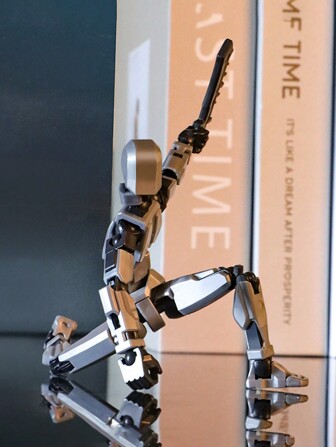 Lucky 13 Multi-Joint Movable Robot Assembly Decompression Hand Model Ornaments Bedroom Bedside Ornaments Living Room Decoration Ornaments Assembly Decompression Toys Birthday