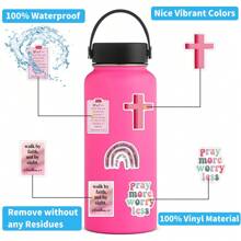 51 stuks roze Bijbel Jezus stickers esthetische vinyl stickers stickers van hoge kwaliteit stickers stickers plakboek, dagboek, laptop, bumper, skateboard, waterflessen, computer, telefoon stickers kunnen veel plezier in je leven brengen, het perfecte cadeau voor volwassenen, schoolbenodigdheden, terug naar school