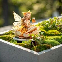 1 st. 10 cm/3,94 inch Boheemse stijl 2D bloementuindecoratie grondpaal, oranje tuingazonpaal, decoratie voor tuin, tuin, boerderij, buiten, housewarmingcadeau, woondecoratie, bonsaidecoratie