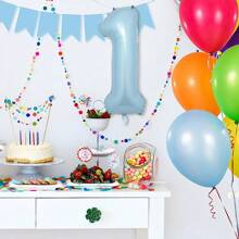 40 Inch Large Numbers Balloons, Foil Mylar Big Number Balloons For Birthday Party Supplies Decorations, Christmas - Baby Blue - View 5