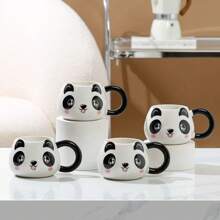 380ml/12.84oz Cute Panda Ceramic Mug, Coffee Cup, Drinkware, Breakfast Cup, Couple Coffee Cup - Other - View 6