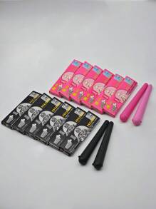 Set de 3 piezas que incluye: Nuevos papeles de liar cigarrillos creativos pre-enrollados + 2 boquillas de cigarrillos con forma de cono, papel de liar cigarrillos hecho a mano con filtro, tubo de almacenamiento hermético para cigarrillos, accesorios para fumar, regalo para amigos fumadores - Multicolor - Ver 3