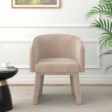 Modern Style Simple And Elegant Chair, White Leisure Chair, Suitable For Dining/Bedroom/Living Room/Reception Desk -Pink,Yifei Store