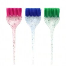 1pc/3pcs Hair Dye Brush Glitter Brush Highlight Brush Hair Styling Set: Precision Application Brushes For Hair Dyeing And Styling - Salon Quality Tools For Home And Professional Use - Multicolor - View 1
