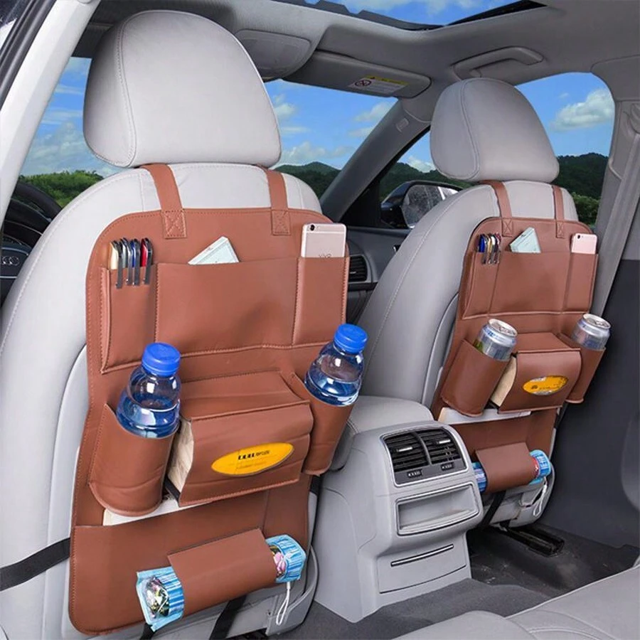 Premium  Car Seat Gap Pu Leather Storage Bag Car Seat Storage Box Car Seat Organizer Car Seat Gap Filler車載 收納盒 I.426926380