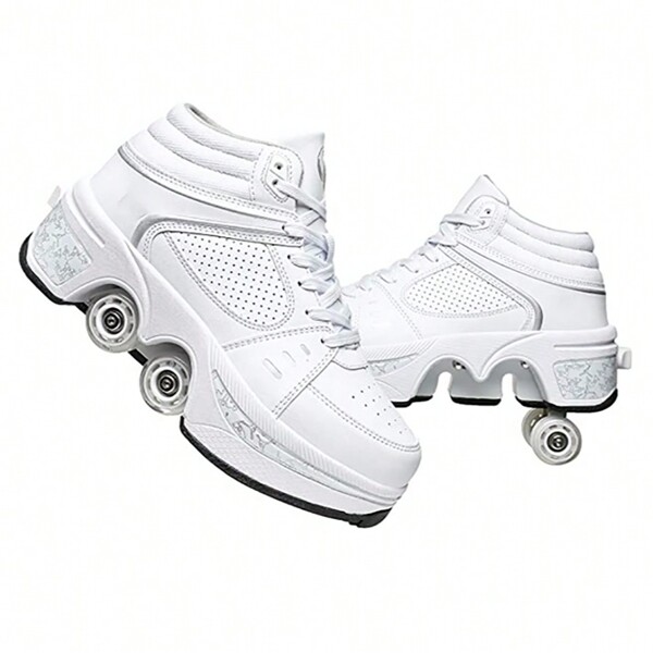 preyrocbirds Scarpe con rotelle, pattini a rotelle, skateboard, scarpe per bambini con rotelle, scarpe da pattinaggio, scarpe da ginnastica con ruote per ragazze e donne