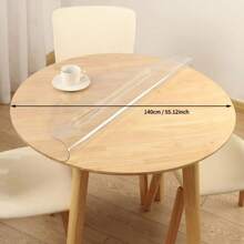 0.25mm Thick Transparent Round PVC Tablecloth, Waterproof Scratch-Resistant Heat-Resistant Table Protector Mat, Suitable For Home, Hotel, Dining Table, Coffee Table