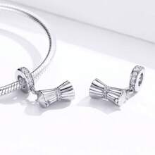 bamoer 1pc 925 Sterling Silver Coffee Cup Pendant, Chocolate Cup Pepper Bead Enamel Sugar Pendant, Compatible With Original Bracelet & Necklace Jewelry - Silver - View 6