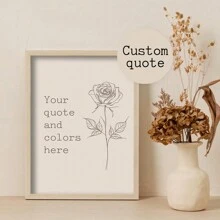 1pc,Custom Quote Printing,Personalized Printing,Custom Printed Wall Art,Typewriter Printing,Printed Wall Art,Custom Motivational Quote,Personalized Custom Poster,Minimalist Style,Custom Florals,Best Gift,Unframed Gifts Birthday Graduation