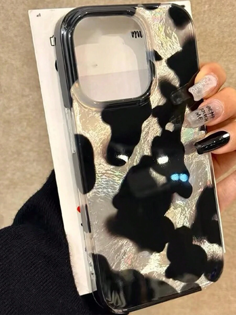 Elegant Retro Bicolor Leopard Print Double Layer Protective Phone Case, Suitable Compatible With Apple 15 Pro, 16/17/17 Pro/17 Pro Max Series, Anti-Drop Phone Cover Waterproof Shockproof Scratch Resistant