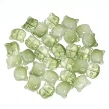 1-50 件/包彩色多色玻璃珠卡通动物形状散珠，可爱猫蟹熊章鱼形状，适合 DIY 珠宝制作，珠宝配件