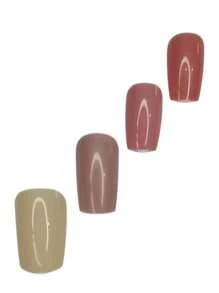 1 Kit 96 False Nails With 4 Assorted Colors Versatile For All Occasions - Màu Hồng  San hô - Xem 2