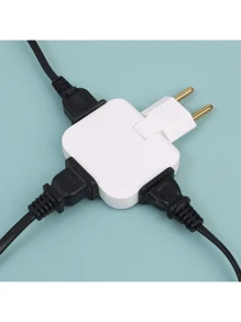 Adaptador De Tomada Benjamin Dobrável Universal Plug Colorido Conversor Europeu T 3 Saídas Bivolt Energia Articulado