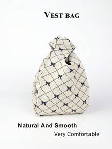 1pc 2025 New Lightweight Breathable Foldable Tote Bag, Women Casual Handbag For Phone, Umbrella, Cosmetic, Book, IPad, Gift, Daily, Holiday, School, Commuting, Shopping, Camping - Multicolor - View 3