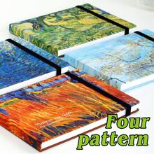 1pc/2pcs,100pages,Bandage Sketchbook,Van Gogh Art Watercolor Sketchbook,160gsm Ultra-Thick Sketch Paper,Small Travel Journal,Marker Pen Sketchbook,Blank Watercolor Paper,Hardcover Notebook,Artist Painting Supplies,Back To School,Back To School,School Supplies